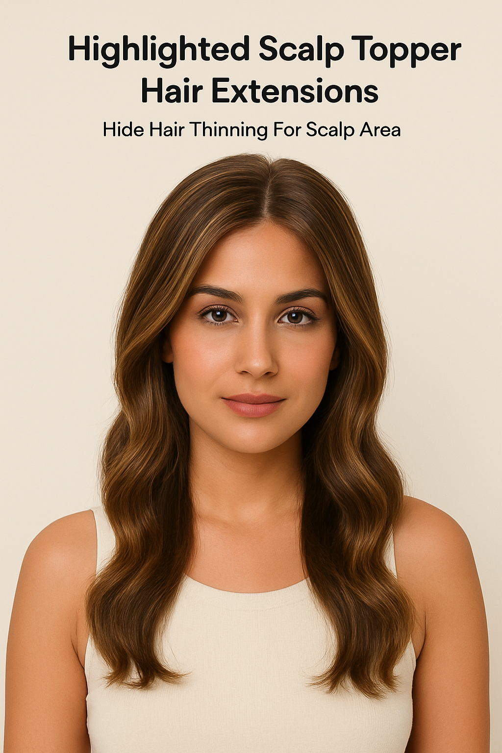 Highlighted Scalp Topper Hair Extensions| Hide Hair Thinning For Scalp Area