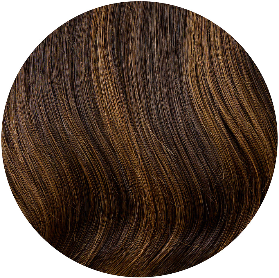 #Dark Brown Balayage Ponytail Extensions