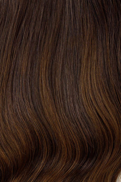 #Dark Brown Balayage Ponytail Extensions