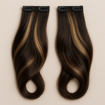 Highlighted Side Patches | Pair of Hair Extensions