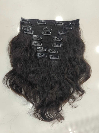 Clip Ins 100% human Raw Hair - 25 Grams for $89 (20 Inch)