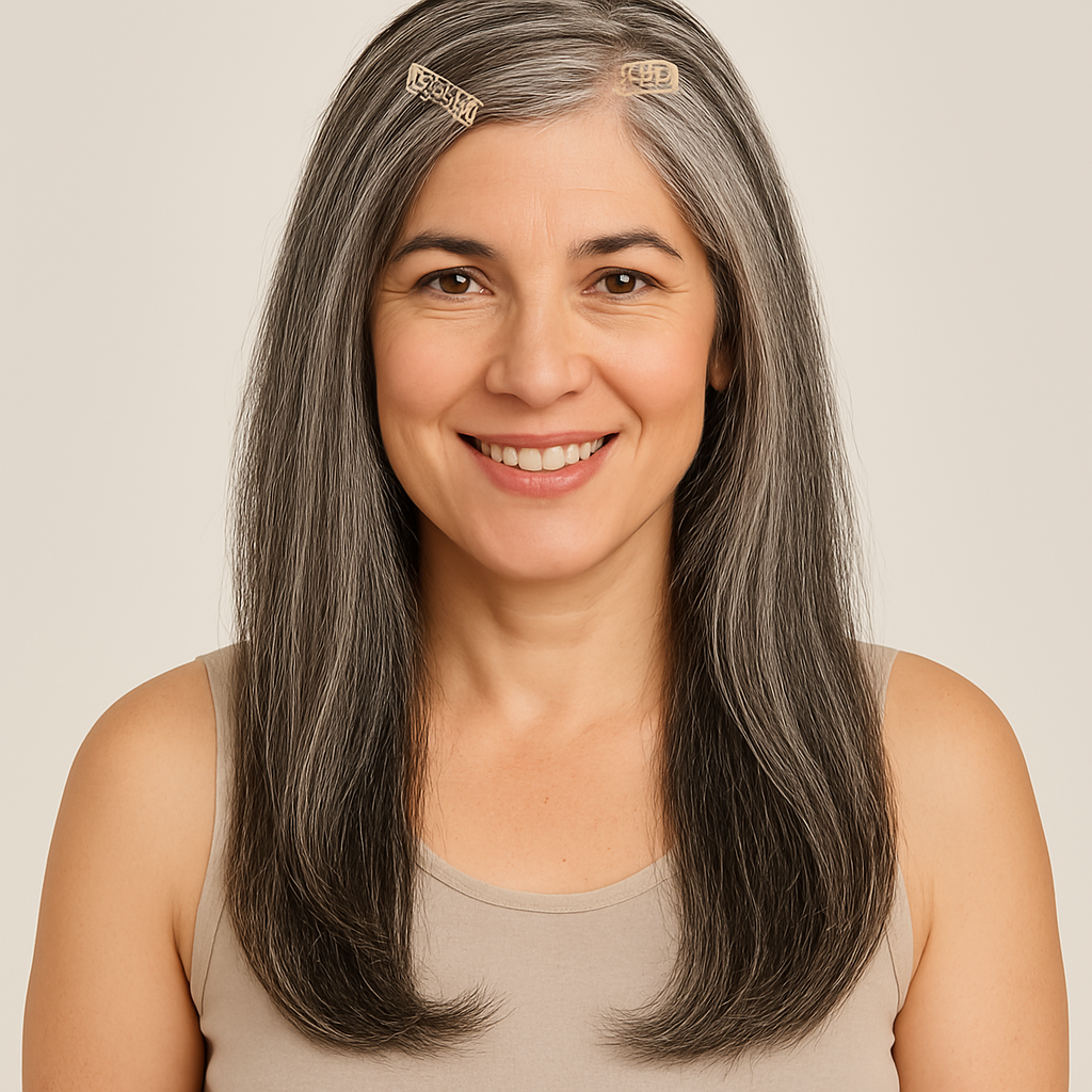 Salt and Pepper 3 Piece Clip Set | Volumizer | Hair Extensions