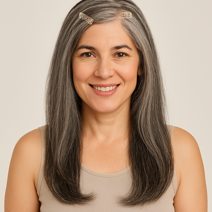 Salt and Pepper 3 Piece Clip Set | Volumizer | Hair Extensions