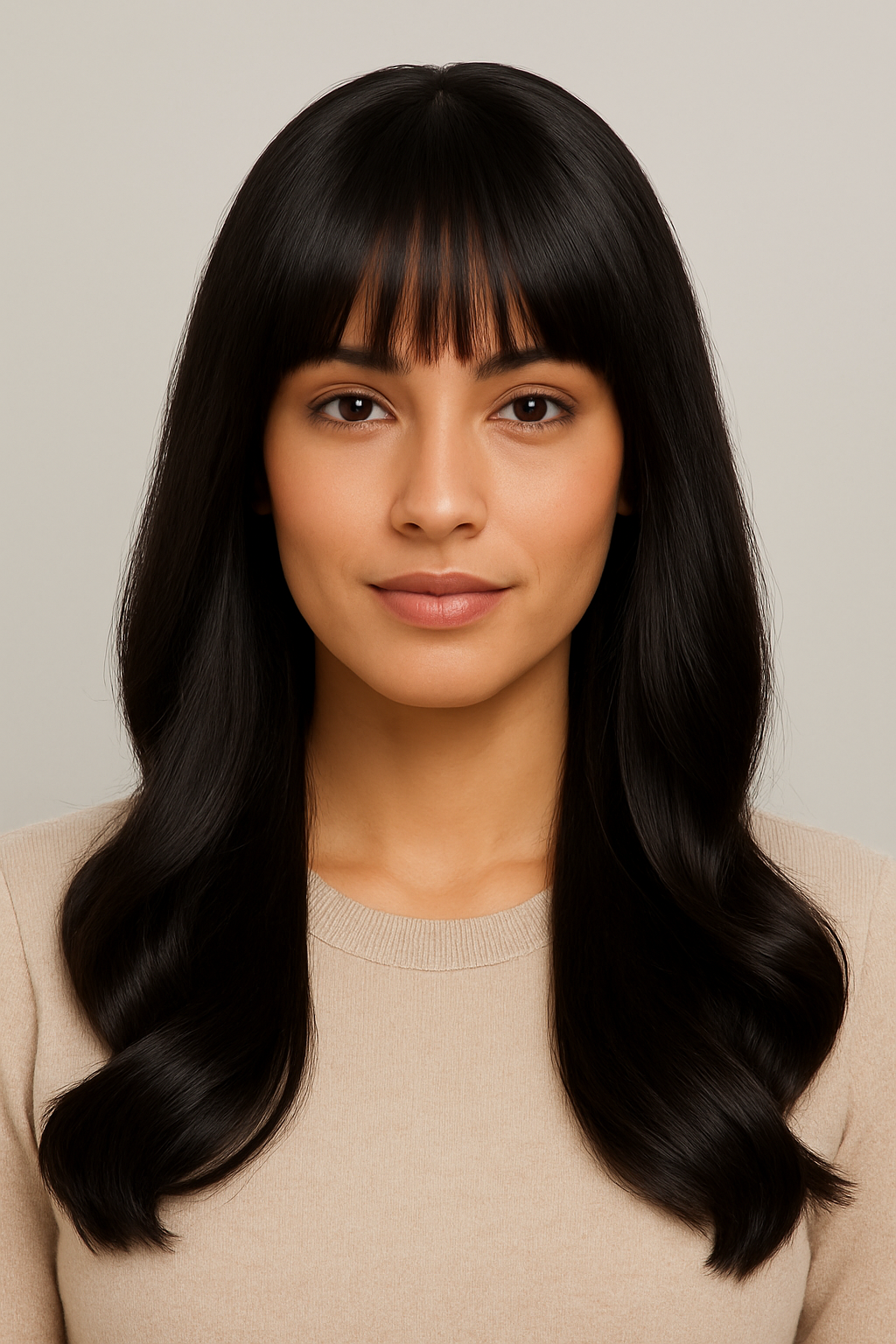 Wig with Bangs Hair Extensions | Original Hair Wigs For Women | Natural Black