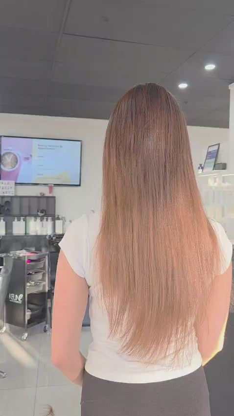 Load video: Machine Weft Hair Extensions